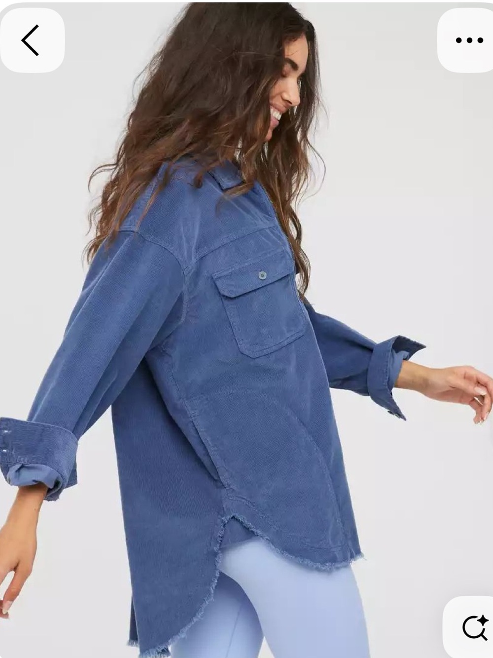 Aerie Corduroy Quarterzip Pullover Shacket